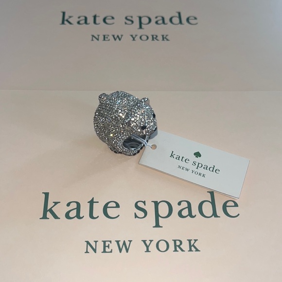 ♠️kate spade Polar Bear Arctic Friends Ring, Silver NWT
